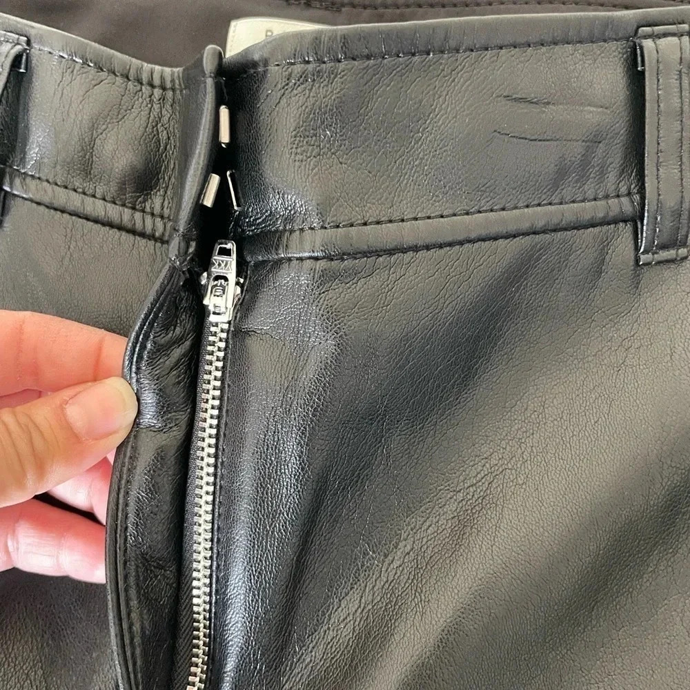 Aritzia Babaton vegan leather straight leg pants - Picture 6 of 11